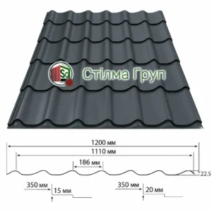 Металлочерепиця Классік RAL 7024