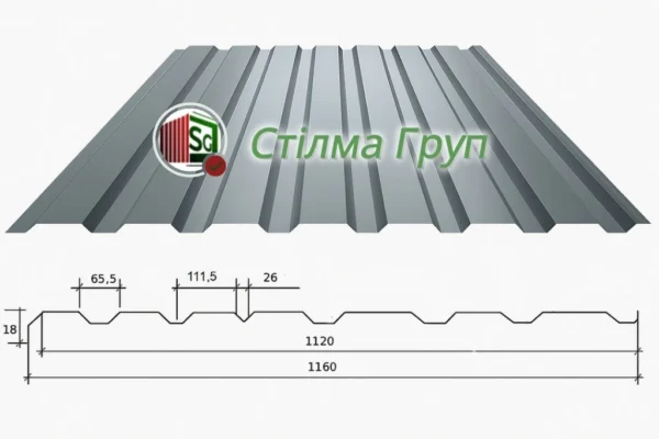 Металопрофіль ПК-18 для стін та покрівлі
