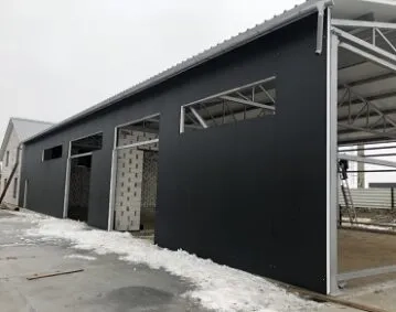 Фасад цеху з сендвіч панелей з пінопластом