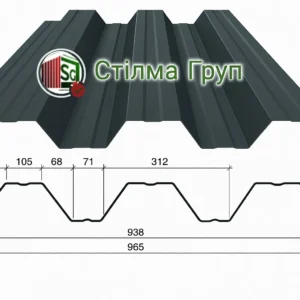 Профнастил конструкційний, плоски покрівлі, незнімна опалубка Н-92