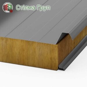 Сендвіч панелі покрівельні з мінеральною ватою